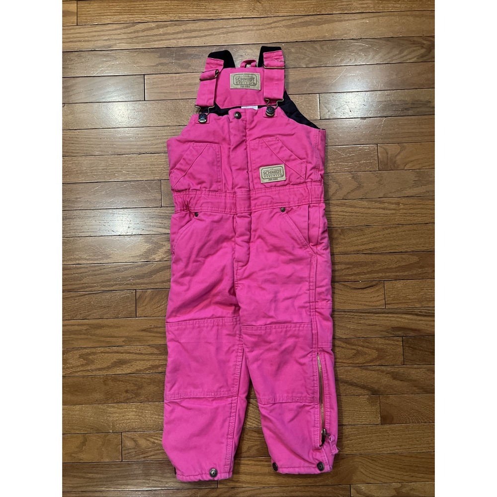 C.E. Schmidt Workwear for Kids Pink Insulated Bib Overall Size 3T Toddler Kids